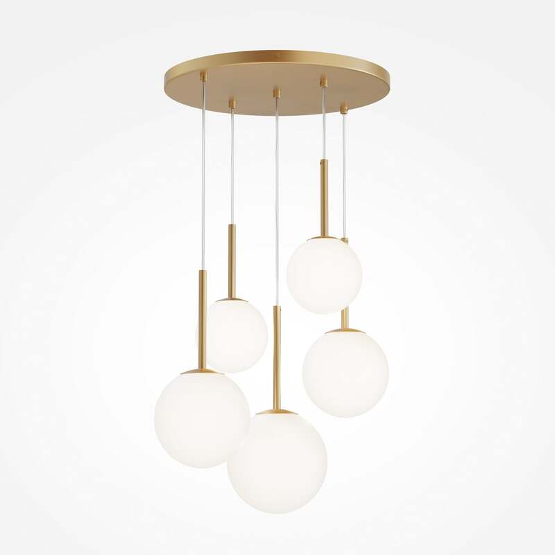 Maytoni Hängelampe Hängeleuchte Basic 5-flammig LED Pendelleuchte gold Ø58cm - 4099776043478