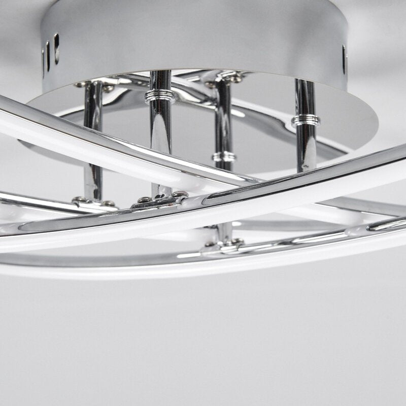 Lindby Deckenlampe Deckenleuchte Yael LED Lampe Leuchte chromfarben 67x67cm - 4251096525328