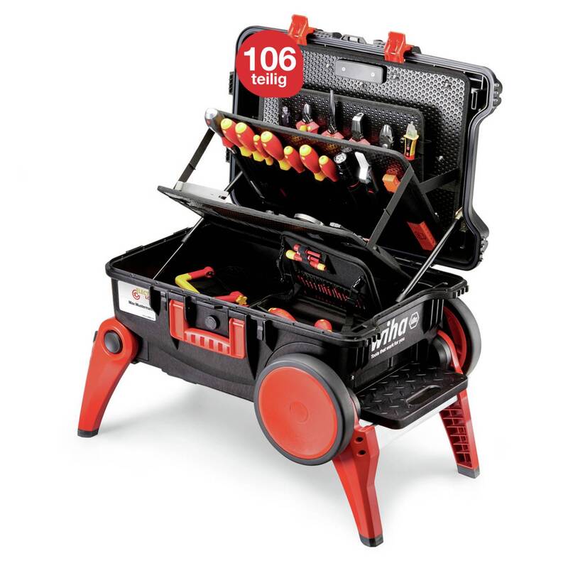 Wiha Werkzeugkoffer Handwerker 104-teilig Profi Set Elektriker schwarz 680x497mm - 4010995441289