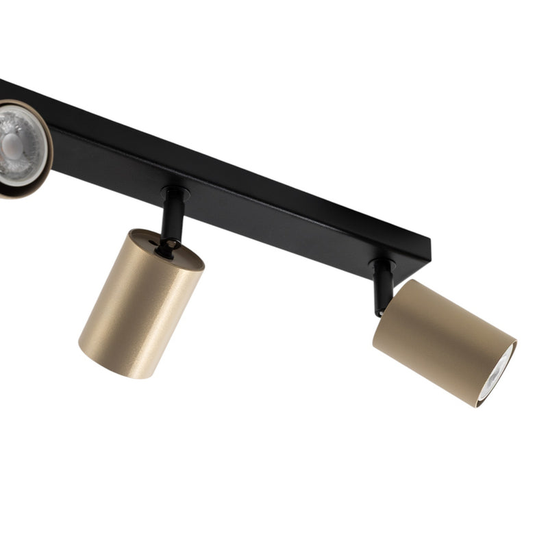 Sigma Deckenstrahler Zoom LED Strahler 4-flammig dimmbar schwarz gold 60cm - 5907554416620