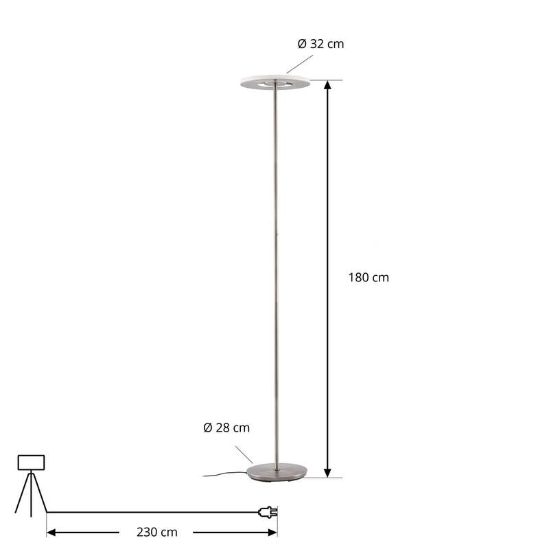 Lucande Stehleuchte Raymond LED dimmbar titanfarben CCT 180cm Leuchte Lampe - 4255830909993