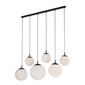 B-Ware Esme Hängeleuchte Pendelleuchte Opalglas 6-flammig linear weiß SIEHE TEXT/FOTO