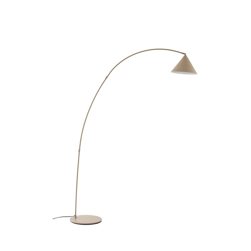 Lindby Bogenlampe Stehlampe Triangolo Metall beige E27 Schalter - 4255830902697