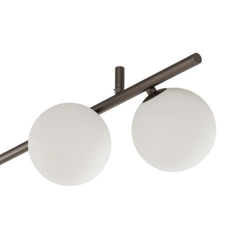 Deckenleuchte Imelo 6-flammig LED dimmbar braun Glas 200cm Leuchte Lampe - 5906135113323