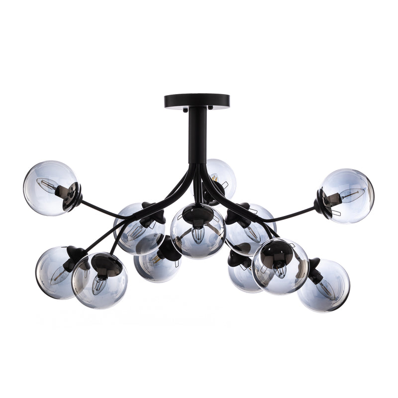Avonni Deckenleuchte AV-4286-12-BSY mit Rauchglaskugeln Deckenlampe Lampe Spot - 8698957178488