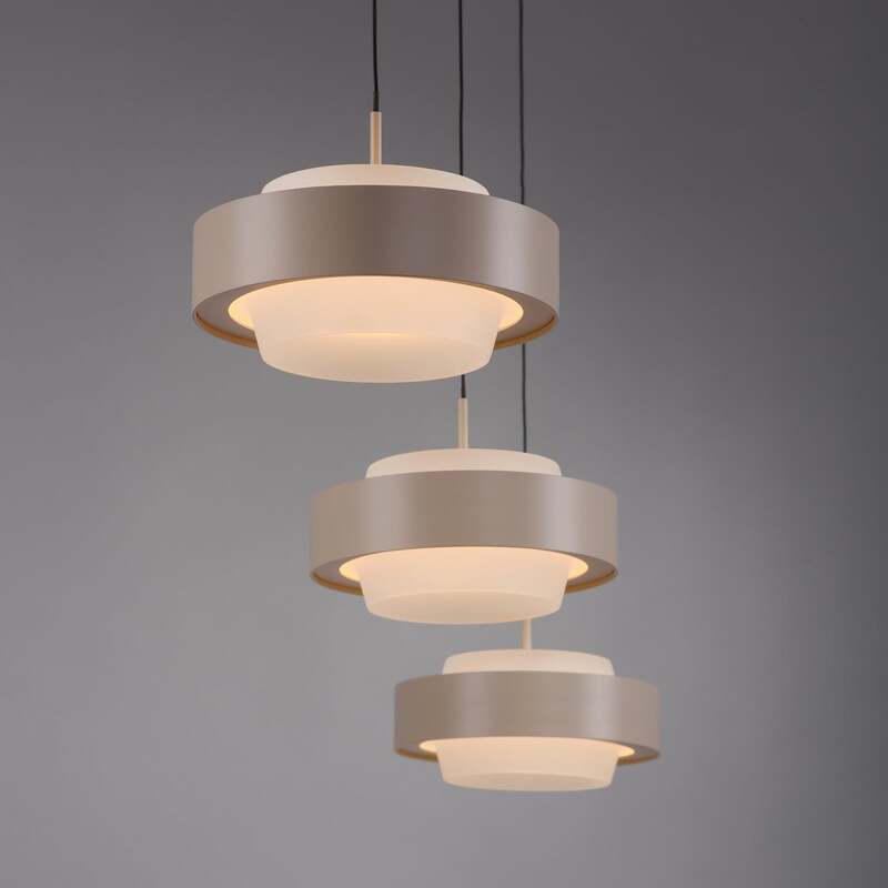 SCHÖNER WOHNEN Hängelampe Pendelleuchte LED Lampe Elmo beige Sandbrise Glas - 4043689019372