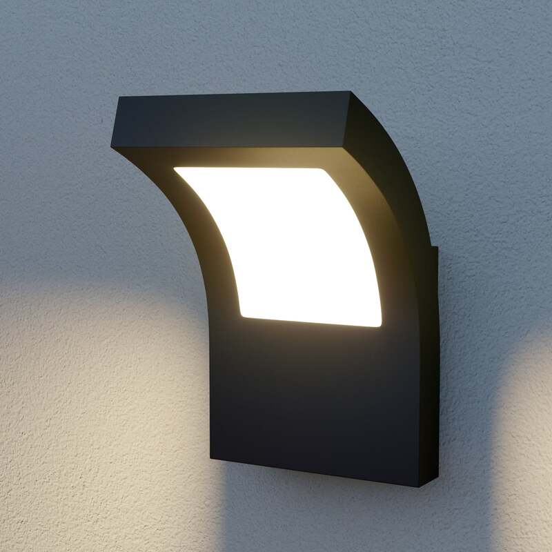 Arcchio Außenwandleuchte Advik Wandleuchte LED IP65 grafitgrau Metall Lampe - 4251096566338