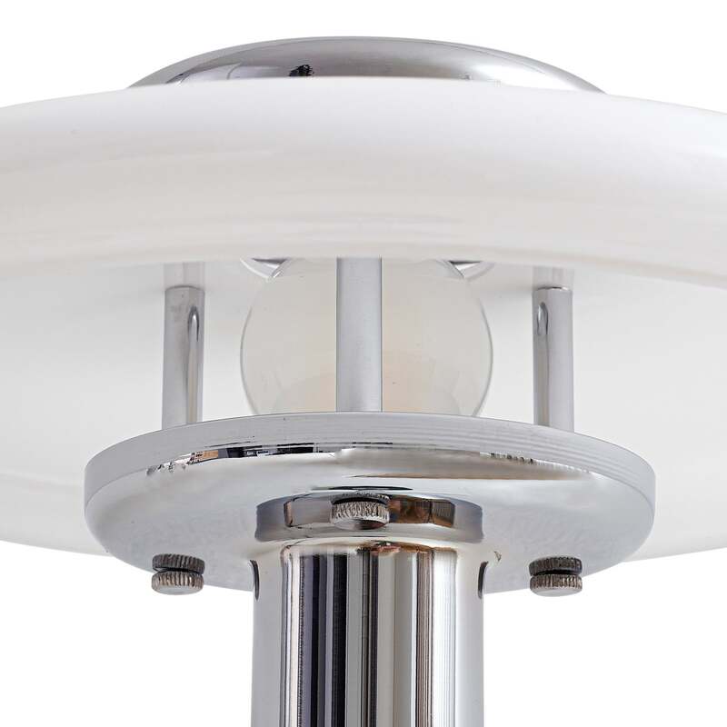 Lindby Tischlampe Branford Tischleuchte Retro Lampe weiß grün Opalglas/Marmor - 4255830903359