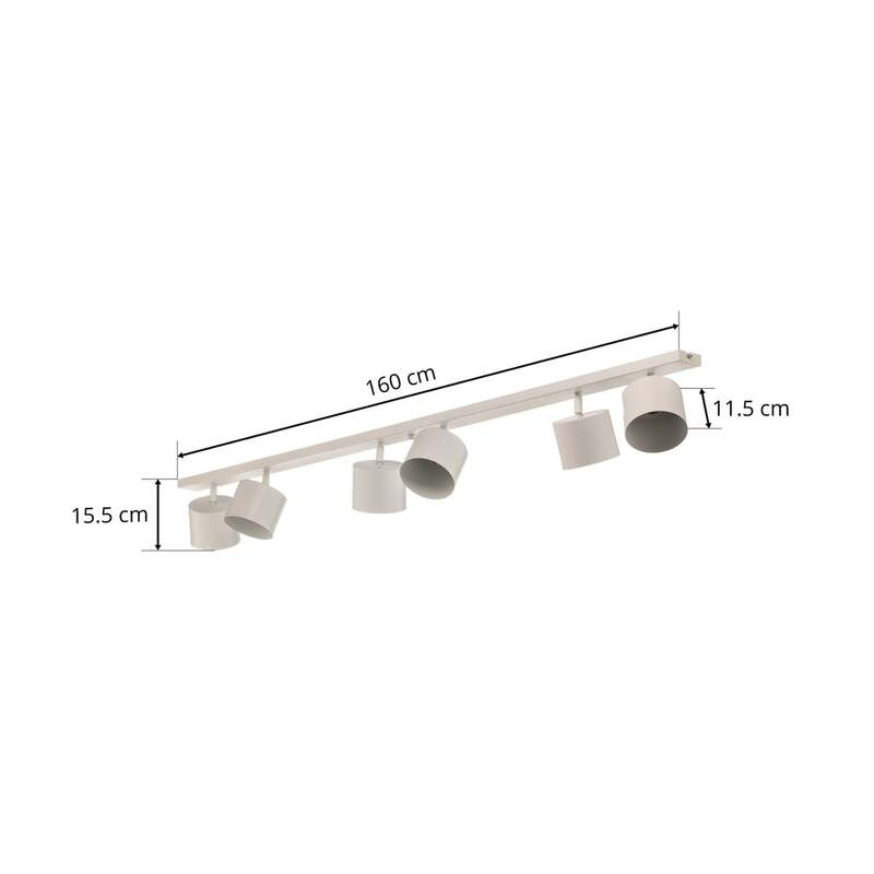 Aldex Deckenstrahler 1046PL_K LED Strahler dimmbar 6-flammig weiß 160x11,5cm - 5904798654702