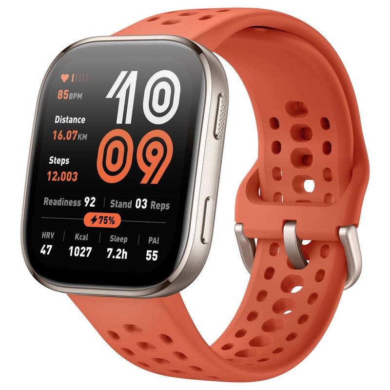 Amazfit Smartwatch Bip 6 Fitnessuhr GPS Rot 340mAh 5ATM wasserdicht leicht 27,4g - 6970100377859