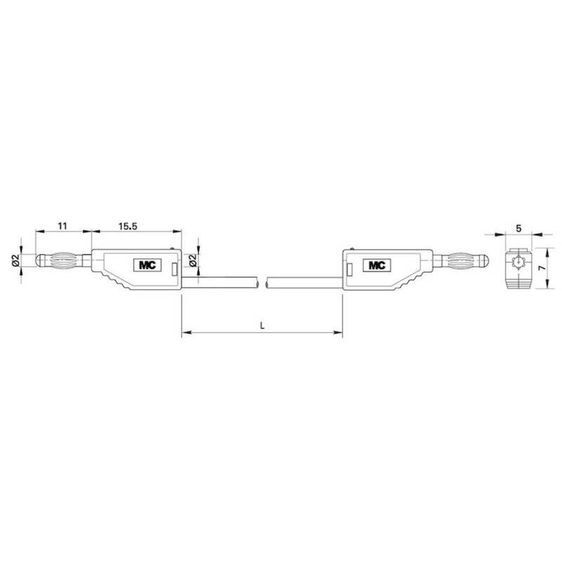 VOLTCRAFT Messschnur Messleitung Bananenstecker 2 mm Rot 30cm MSB-200 20 STÜCK - 4016138129755
