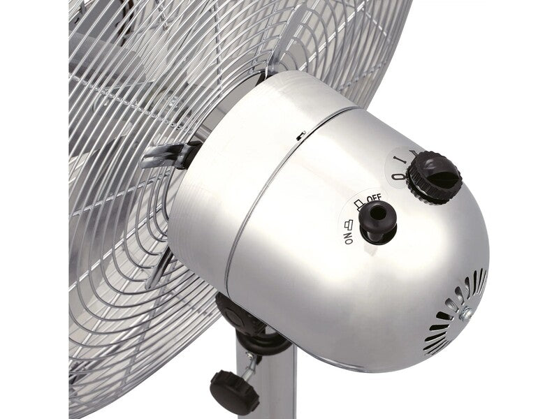 Standventilator SV 45-40 Chrom Metall Lüfter drei Geschwindigkeitsstufen Ø40cm - 4007873704192