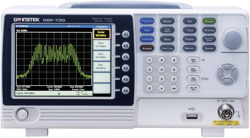 GW Instek GSP-730 Werksstandard Oszilloskop Spectrum Analyzer 150KHz - 3GHz - 4016138792218