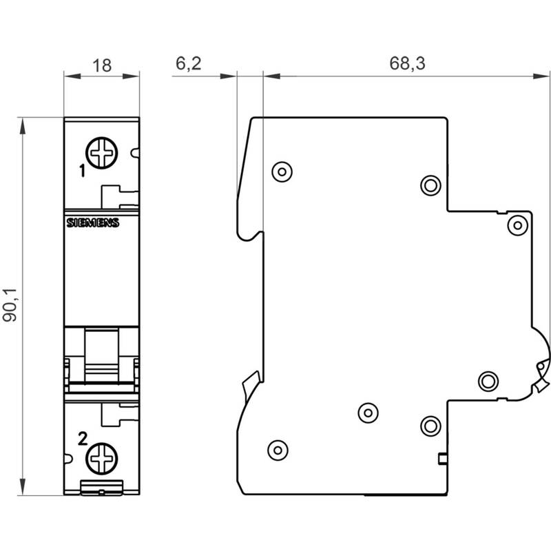 Siemens Leitungsschutzschalter 1polig B 20 A 230/400 V Sicherungsautomat 6 kA - 4001869388311