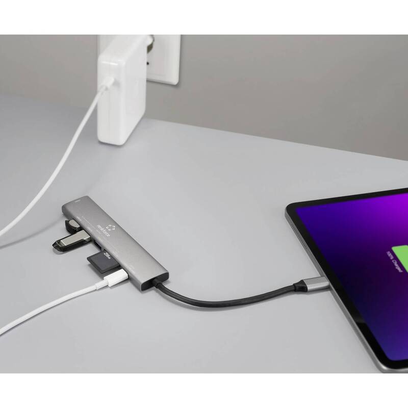 RENKFORCE USB-C Dockingstation Universal-Hub Kartenleser Grau HDMI 4 STÜCK - 4064161475073