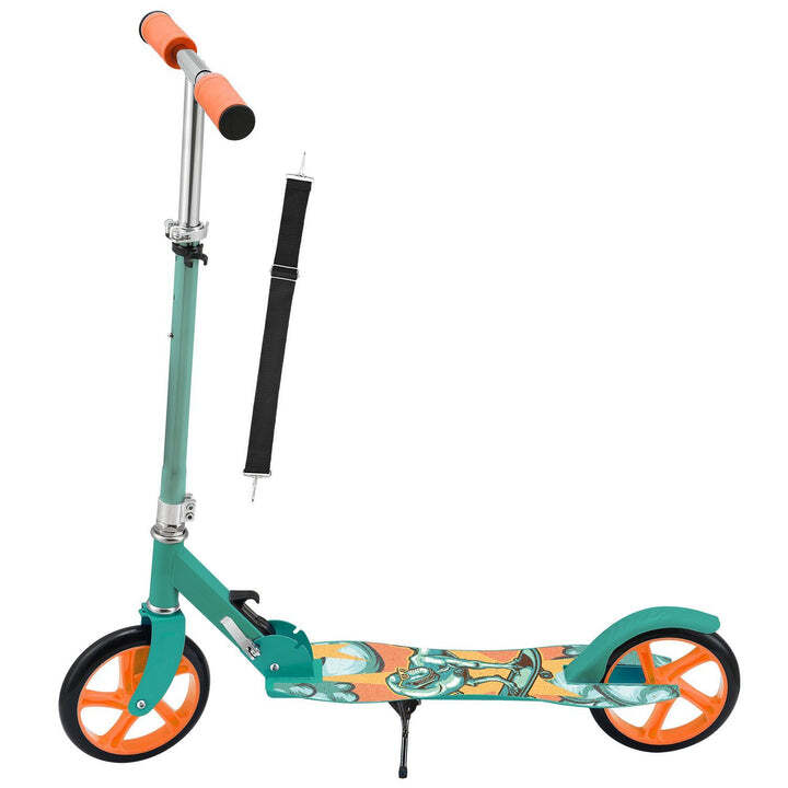Cityroller Kinder Scooter Dino-Mint mit XXL Rädern und Hinterradbremse grün - 4260304765753