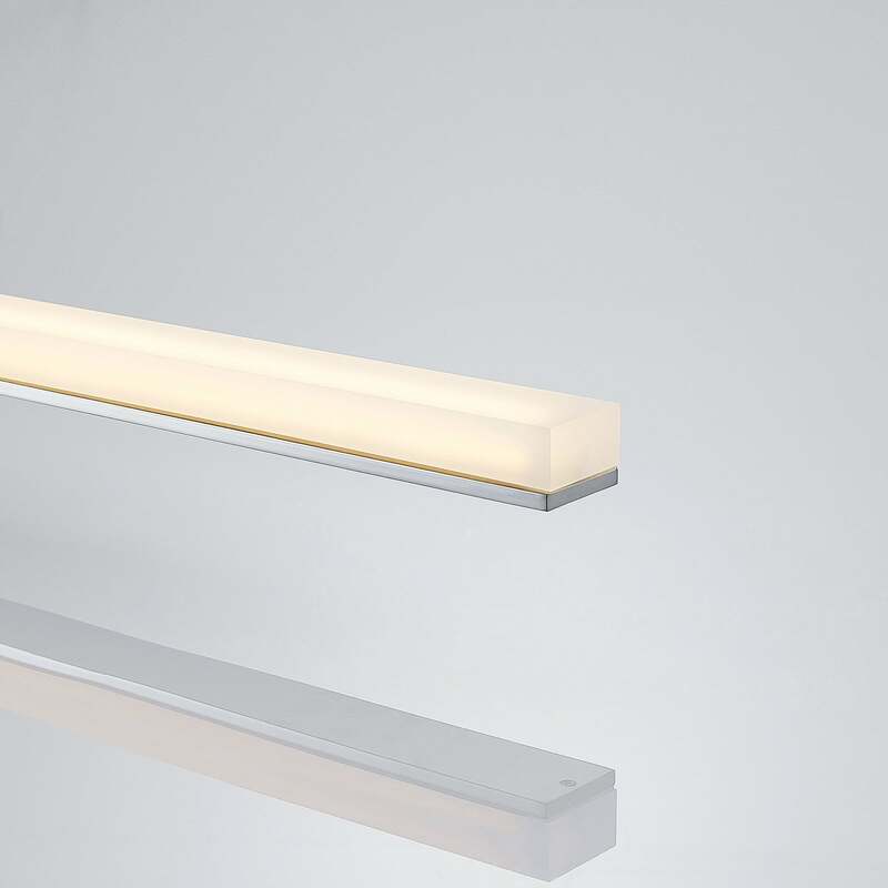 Lindby LED-Deckenleuchte Levke 116 cm dimmbar IP44 warmweiß verchromt - 4251096537611