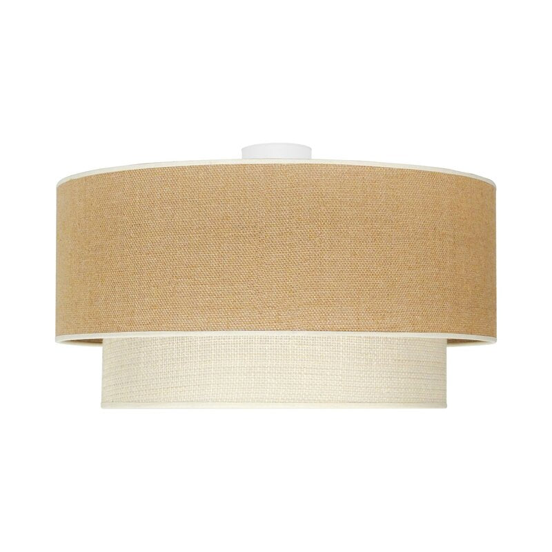 Euluna Deckenleuchte Boho Jute naturbraun weiß Ø 60 cm Deckenlampe Lampe Leuchte - 4251911789980
