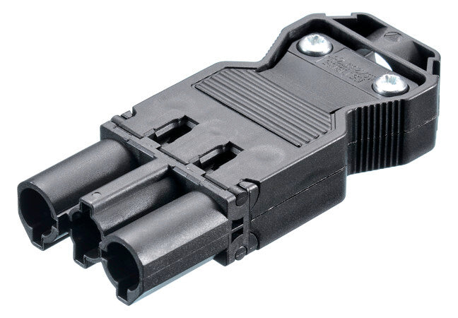 BACHMANN Gerätestecker ISV Schwarz Polyamid PA Schraubanschluss 28,2 mm 15 STÜCK - 4049088130182