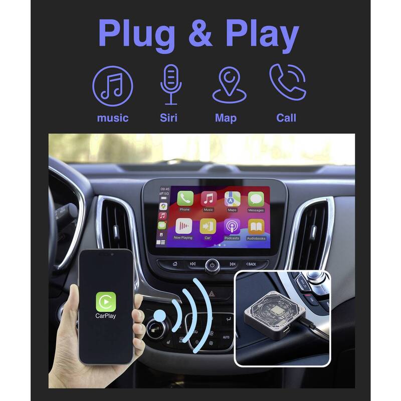 RENKFORCE Adapter Verbindung CarPlay Android Auto Smartphone USB Kabel Schwarz - 4064161337999