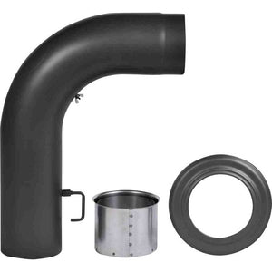 B-Ware Firefix R150 SET 90° Winkelrohrset schwarz für Kamine Öfen Holzvergaser