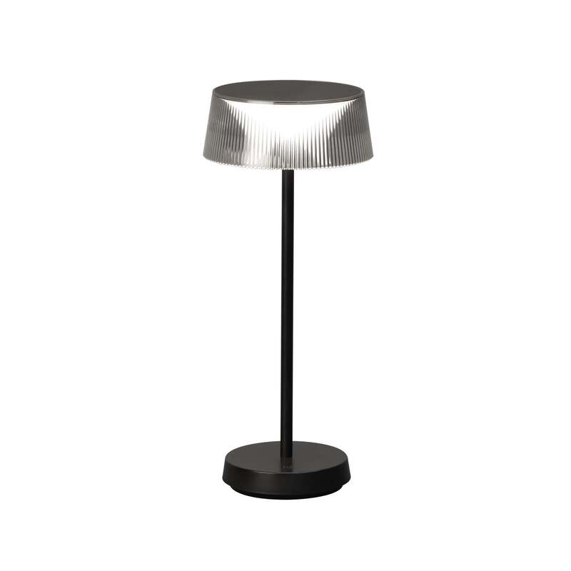 Schöner Wohnen Tischleuchte Lampe LED Akku Torre Schwarz Dimmer USB Außen Innen - 4052231503870
