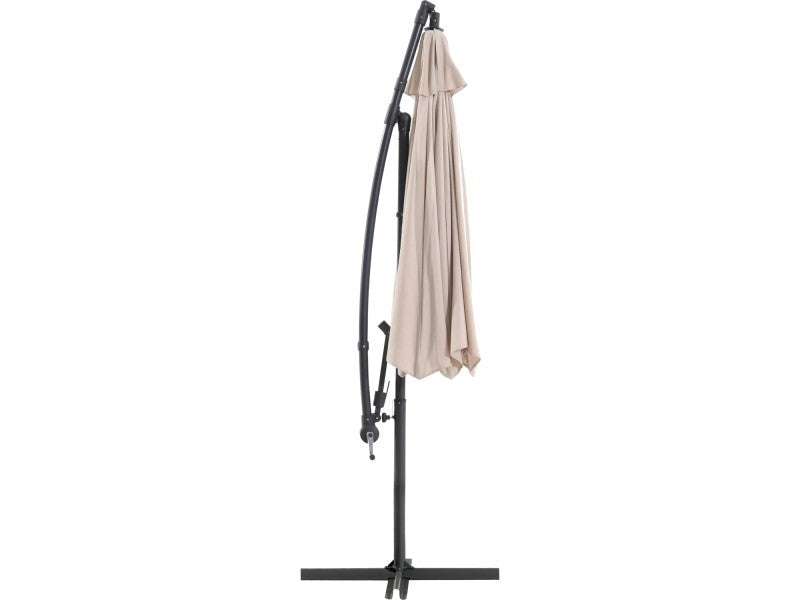 Ampelschirm Alvarado Gartenmöbel Sonnenschirm beige Ø300cm mit Kurbelmechanismus - 4007876500173
