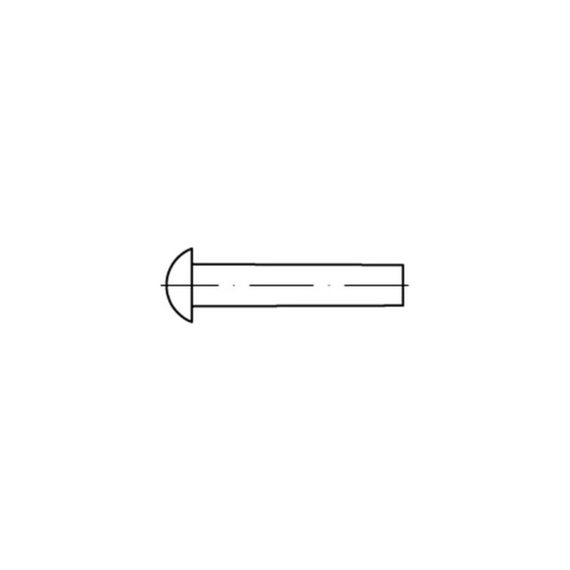 DIN 660 Halbrundniete Kupfer 5x40mm Nieten 250 Stück Cu S 8.8 Nieten - 4043952132487