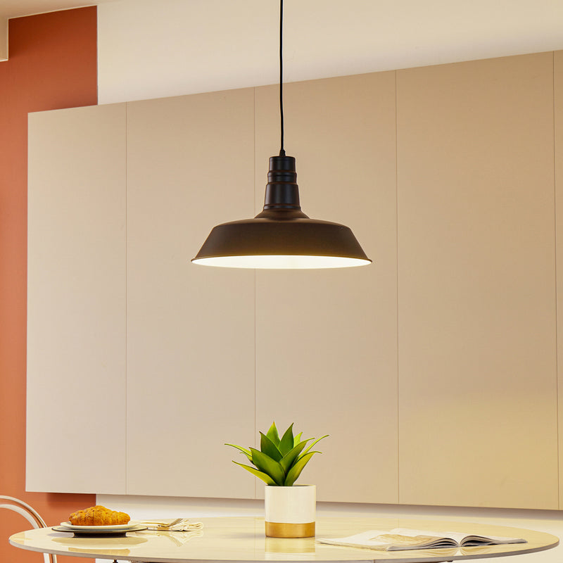Lindby Hängeleuchte Laylan LED Pendelleuchte Lampe dimmbar schwarz Ø46cm 80cm - 4251911793161