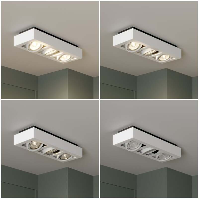 Arcchio Deckenlampe Ronka LED Deckenstrahler 3-flammig dimmbar weiß 50cm Leuchte - 4251096559705