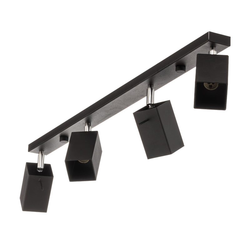 Euluna Deckenstrahler Square Deko-Deckenlampe GU10 schwarz vierflammig linear - 5903282730403