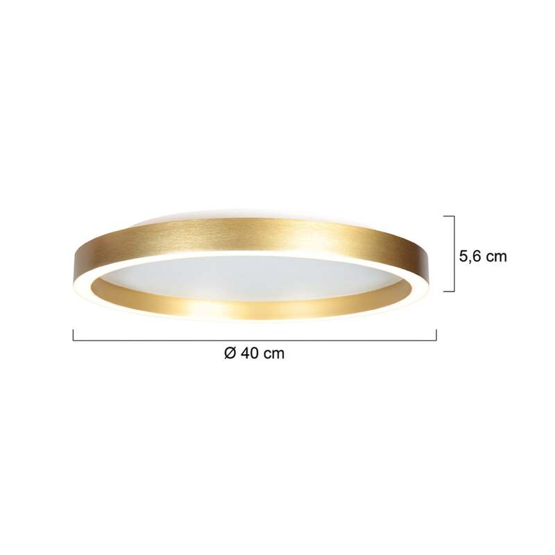 Steinhauer Deckenlampe Ringlux LED Lampe Leuchte dimmbar gold Ø40cm 2700K - 8712746180923