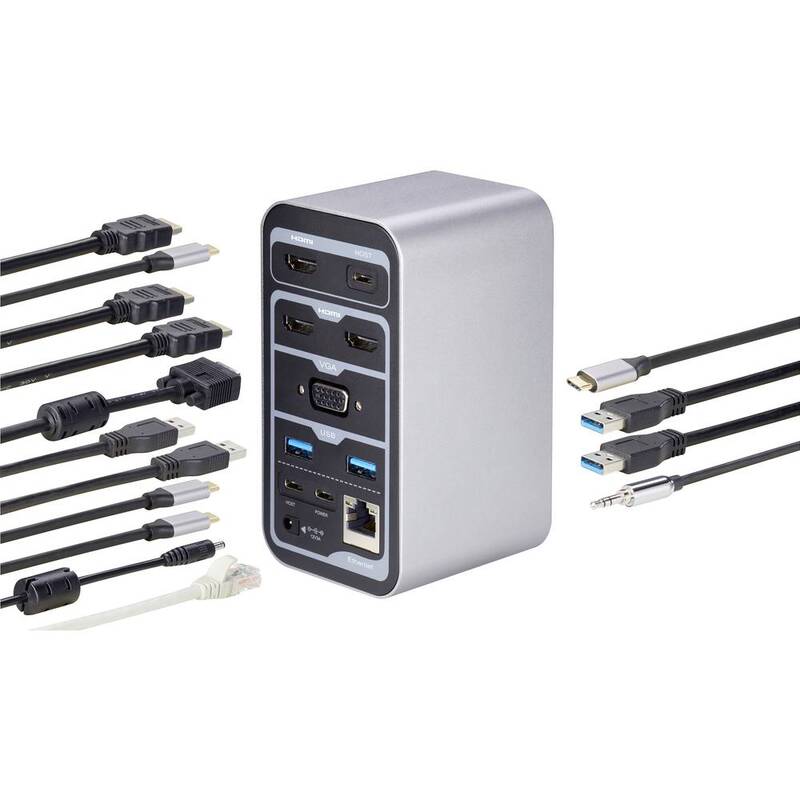 Renkforce USB-C Notebook Dockingstation Universal Ladefunktion Ladeturm Laden - 4064161039251