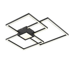 B-Ware Lindby Deckenlampe Deckenleuchte LED Duetto anthrazit quadratisch Aluminium