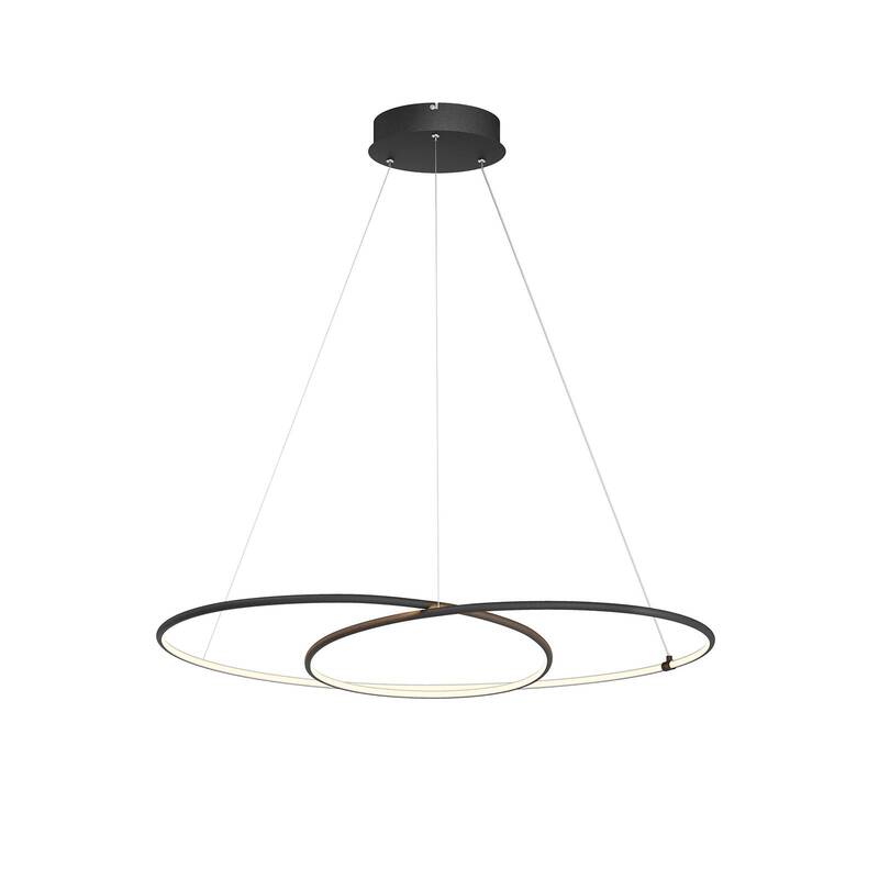 Lindby Lucy LED-Hängeleuchte Hängeleuchte Deckenlampe Lampe 37W Ø 90cm schwarz - 4251096563818
