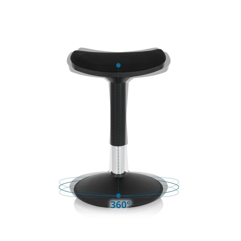 hjh OFFICE Stehhocker Stehhilfe BALANCE SIT I B Stoff schwarz ergonomisch - 4064323014850