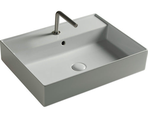 Jungborn Waschtisch Waschbecken QUATTRO 61 x 46 cm Badezimmer Weiß Glänzend - 4306517903466