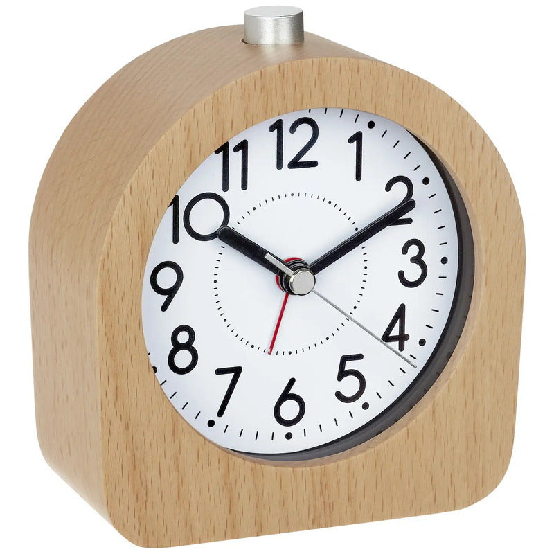 TFA Dostmann Quarz Wecker analog Buche 1 Alarmzeit schleichendes Uhrwerk Uhr - 4009816038593