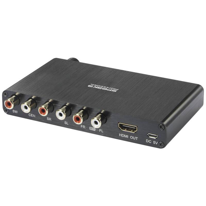 SpeaKa Professional Audio Extraktor HDMI 5.1-Kanal Dolby AC-3 Schwarz - 4064161227276