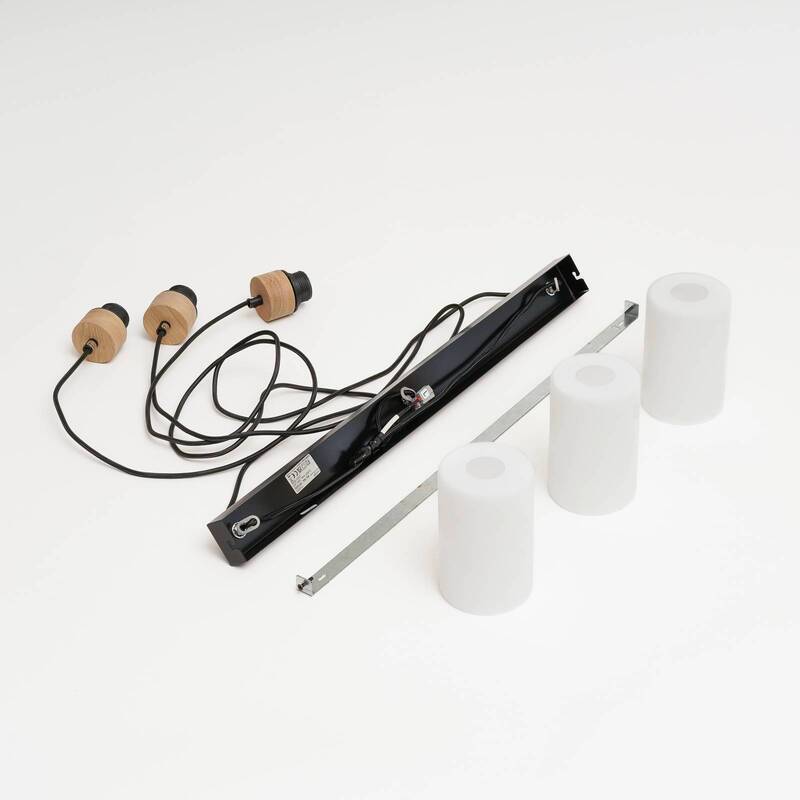 Envostar Talia Pendelleuchte Pendelleuchte Lampe 3-fl E27 linea Eiche weiß schwa - 4251911723809