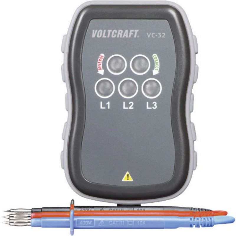 VOLTCRAFT VC-32 Drehfeldtester 250-400V CAT III 440V Phasenprüfung Tester - 4016138520095