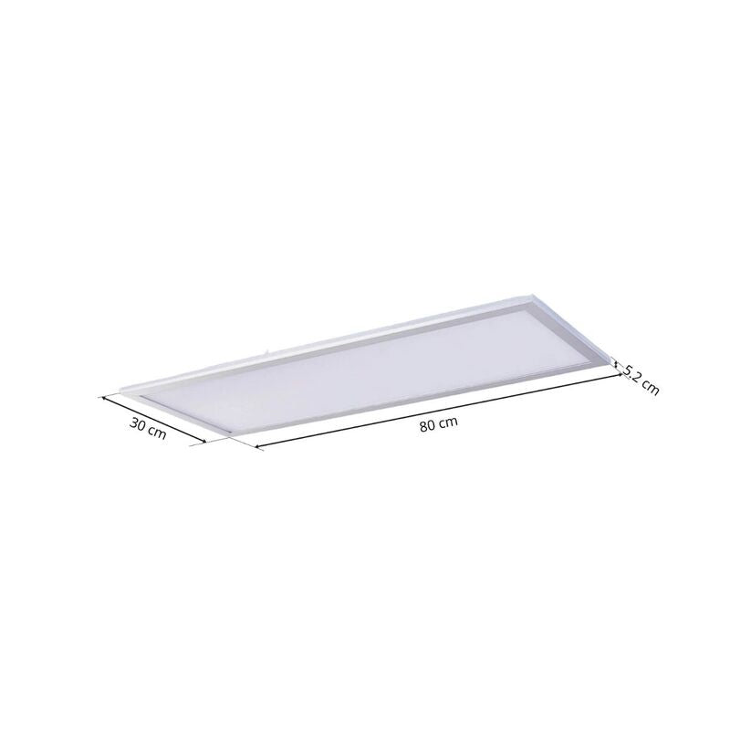 Lindby Deckenleuchte LED Livel Lampe Leuchte silber 4000K 80x30cm IP20 36W - 4251096528374