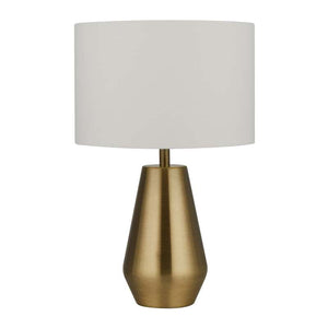 B-Ware Searchlight Tischleuchte Tischlampe Laynie Textil Stahl creme Schalter 24cm E14