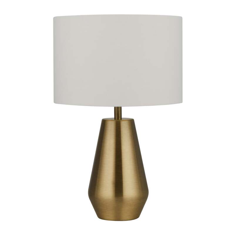 Searchlight Tischleuchte Tischlampe Laynie Textil Stahl creme Schalter 24cm E14 - 5053423176192