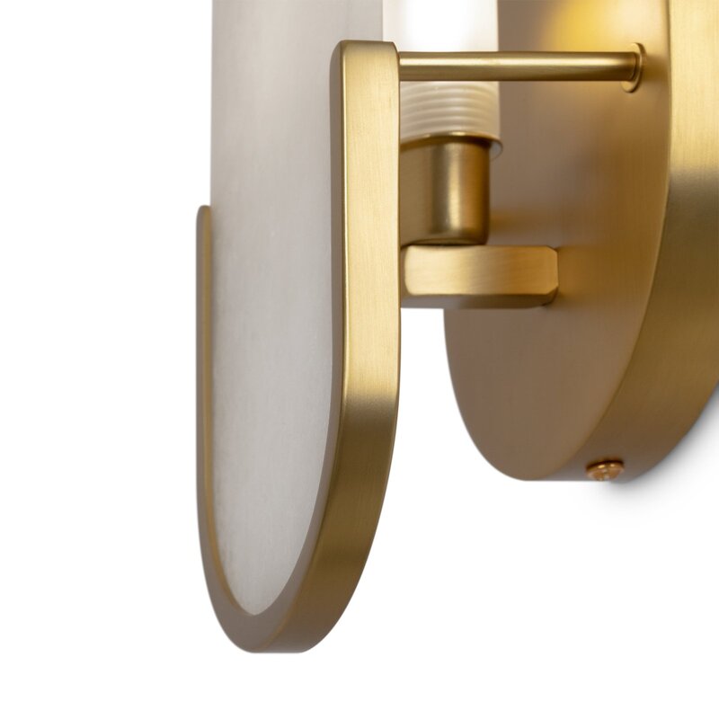 Maytoni Wandleuchte Wandlampe Marmo gold Metall Stein Höhe 30,5 cm - 4099776021162