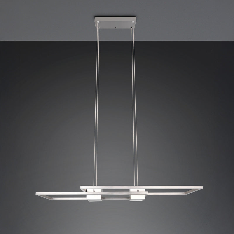 TRIO LIGHTING Hängelampe Pendelleuchte Albany LED dimmbar nickel 100x28cm - 4017807610321