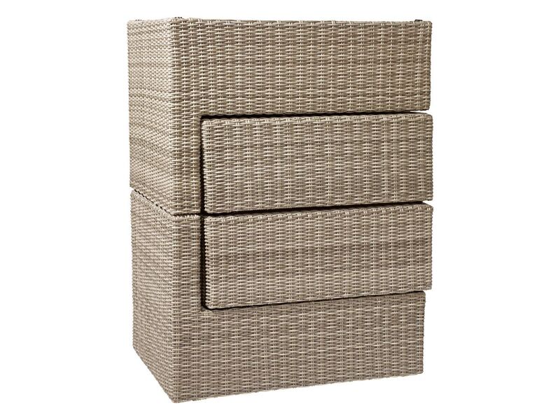 Lounge-Set Olea 5-teilig Polyrattan Sand Ecklounge Sitzgruppe Sonneninsel Garten - 4007873338434