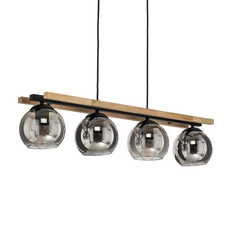 Lindby Hängelampe Hängeleuchte Enrique LED Pendelleuchte Lampe 4-flammig grau - 4251096596717