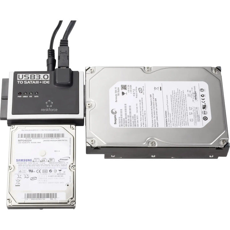 Renkforce USB 3.0 zu IDE+SATA Konverter Externe Festplatte Adapter 2.5-3.5" Kit - 4016138941180