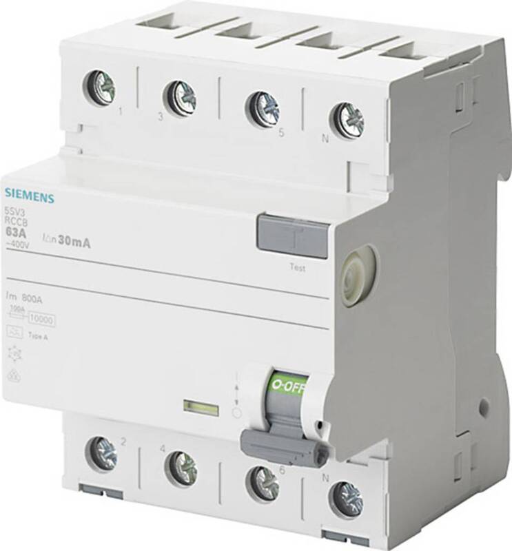 Siemens 5SV3642-6 FI-Schutzschalter 4polig 25 A 0.3 A 400 V - 4001869427843